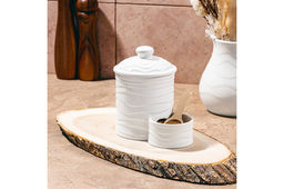 Банка д/соли 15,5*10*14,5 см 500 мл Айсберг волны + деревянная ложка + крышка - Elan gallery фото 9