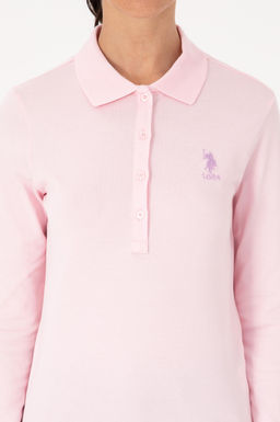 Kad_n Pembe Basic Polo Yaka Sweatsh_rt - U.s. polo assn фото 6