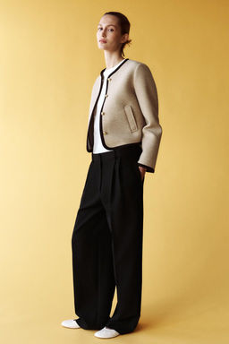 SHORT JACKET WITH TRIMS