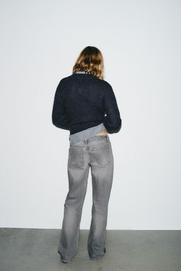 TRF WIDE-LEG LOW-RISE JEANS - Zara фото 6