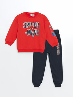 Spider-Man Bask?l? Erkek ?ocuk Sweatshirt ve E?ofman Alt 2li