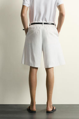 BERMUDA WIDE FIT ALGOD?N - LYOCELL / Blanco - Zara фото 3