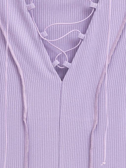 CONTE Боди в рубчик на шнуровке с декоративными швами LBD 2625 pale iris - Conte elegant фото 8