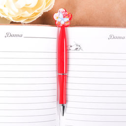 Цена за 2 шт. Ручка шариковая, синяя паста, 1.0 мм, пластиковая с цветком 8 марта: С праздником весны!