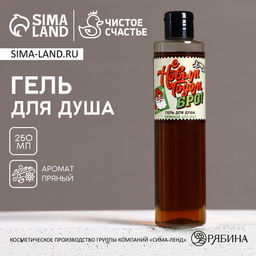 Гель для душа мужской С Новым Годом, бро!, 250 мл, аромат пряный, Чистое счастье