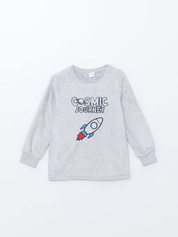 Bisiklet Yaka Pel?? Erkek ?ocuk Pijama ?st