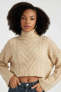 Regular Fit Yar?m Bal?kc? Yaka Triko Kazak - Defacto фото 4