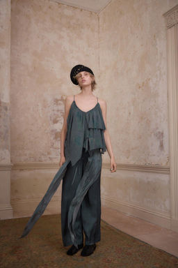 BEADED WRAP TROUSERS