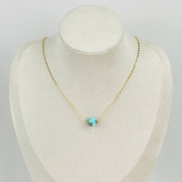 Кулон на цепочке из Хризоколлы