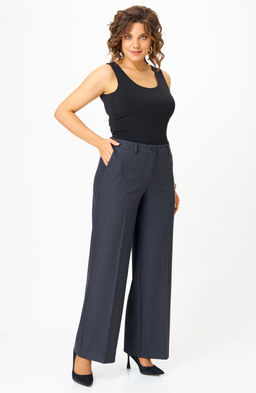 Брюки БелЭльСтиль 601 серо-синяя клетка фото 3