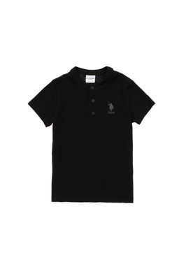 Черная базовая футболка для мальчика Неожиданная скидка в корзине