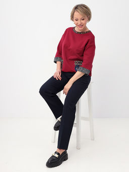 Свитшот женский KATHARINA KROSS KK-SK-001P-бордовый  фото 7