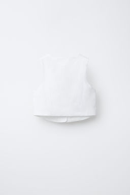CHALECO 100% LINO / Blanco roto - Zara фото 2