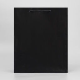 Пакет подарочный ламинированный, упаковка, черный, M 24 х 29 х 9 см