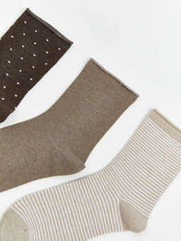 Desenli Kad?n Soket ?orap 3l?