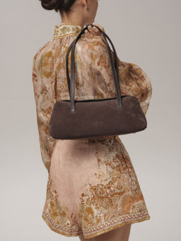 Сумка багет Raduy DBR 31127 коричневый шоколад  фото 6