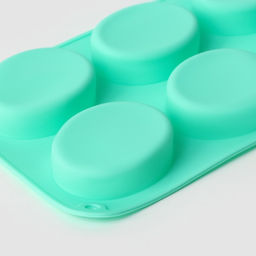 Форма для выпечки Доляна «Фигуры. Овал», силикон, 28×16×2 см, 6 ячеек, бирюзовая