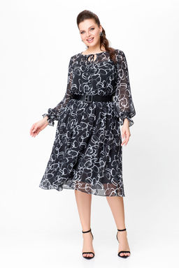 Блуза Swallow 803.2 черный+серебряный узор фото 1099