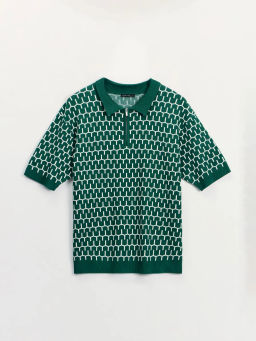Джемпер поло из жаккарда ZR2605043305-16 / Zarina