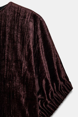 VELVET BALLOON TOP - Zara фото 9