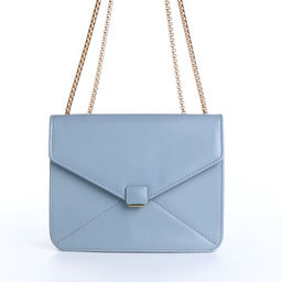 Сумка женская мессенджер на магните, 20×6×13 см, голубая