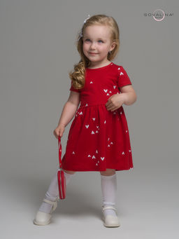 Платье Лето беленькие сердечки