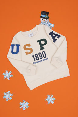 Кремовый свитшот для мальчика Неожиданная скидка в корзине