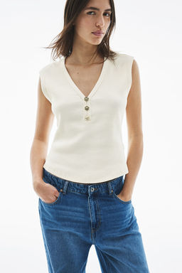 Top de canale con botones - H&m фото 2