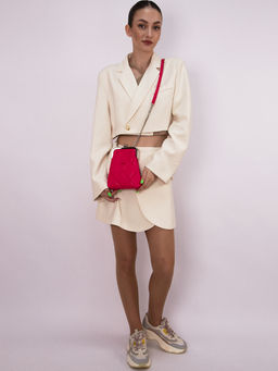 LACCOMA сумка Китти-Ф826-арбузный эко кожа хлопок  фото 6