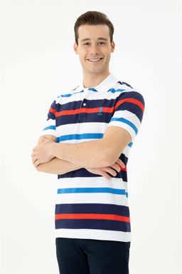 Мужская темно-синяя футболка с воротником-поло - U.s. polo assn фото 3