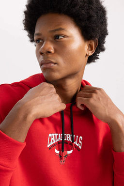 DeFactoFit Толстовка стандартного кроя с капюшоном NBA Chicago Bulls  фото 6