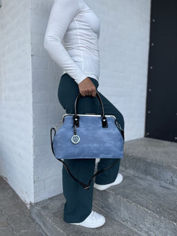 Женская сумка из эко кожи с ручками 0024 Голубой - Cidirro фото 9