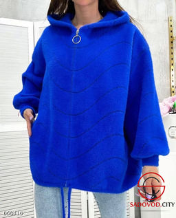 Женский пушистый кардиган с капюшоном - Bruno фото 3