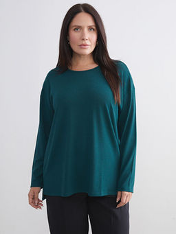 Bisiklet Yaka Oversize Kad?n Ti??rt
