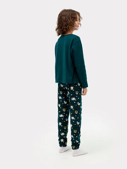Комплект для мальчиков (джемпер, брюки) зеленый со зверятами - Mark formelle фото 3