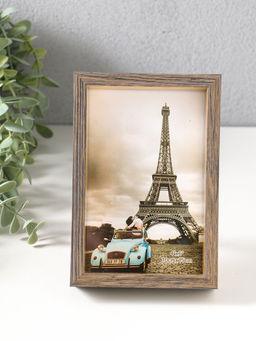 Фоторамка для фото 10×15 см «Ламберто», пластик, бежево-чёрный с под золотом, 16×11×3.5 см