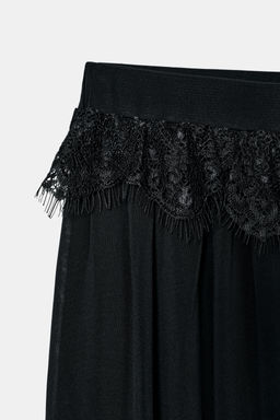 LACE TRIM SAROUEL TROUSERS - Zara фото 14