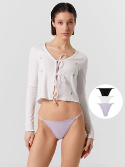 Цена за 2 штуки! Трусы слипы женские в наборе, 3 шт