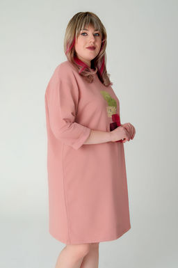 Арт. 8301 Платье 50-58 5 (шт) Цвет:пудра - Калинка фото 5