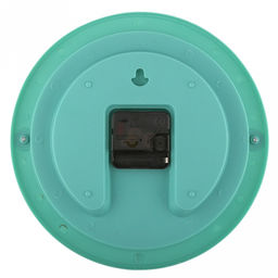 Часы настенные Омега д26см, h3,5см, мягкий ход, циферблат белый; цифры арабские, черный; корпус пластик, светло-зеленый; в коробке (Китай) - Домашняя мода фото 4