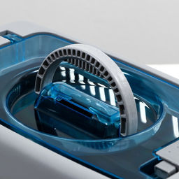 Переноска для животных с откидной прозрачной крышей 48х33х29,5 см, серая - Пижон фото 4