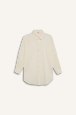 Fall in Love Regular Fit Pamuklu Plaj Gomlegi