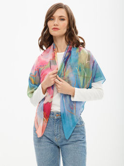 Платок жен. шелк+хл 110х110 DR22-8393-05 - Eleganzza фото 6