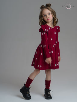 Платье Фея лютики бордо - Sovalina фото 22