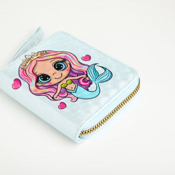 Кошелёк на молнии, голубой