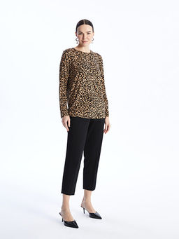 Kad?n Beli Lastikli D?z Pantolon