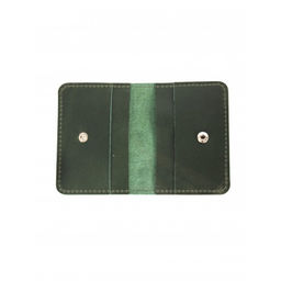 Обложка пропуск/карточка/проездной Croco-фк-1002 натуральная кожа зеленый тем пулл-ап (205) 263923  фото 3