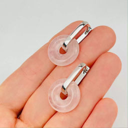 Серьги с Розовым кварцем