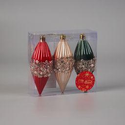 Ёлочная игрушка набор 3 шт. Сосулька Коул 124.5 см, МИКС - Зимнее волшебство фото 2