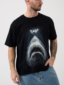 Футболка 100% хлопок  Акула